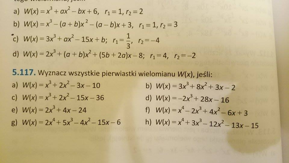 Askly Wyznacz Wszystkie Pierwiastki Wielomianu W X